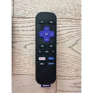 Roku Voice Remote with TV Controls Netflix Disney Apple TV Discovery+ Black
